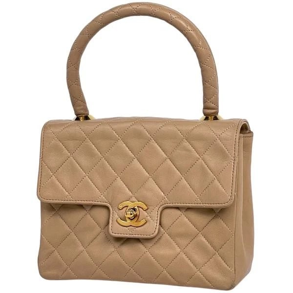 CHANEL MATELASSE COCO MARK HANDBAG BEIGE (1 of 8)