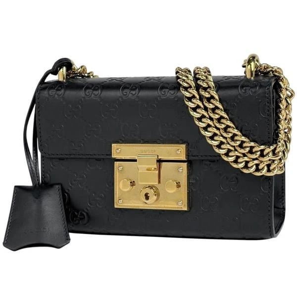 GUCCI PADLOCK SHOULDER BAG BLACK (1 of 6)