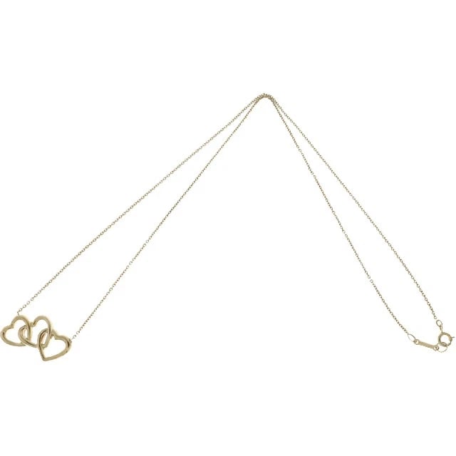 TIFFANY & CO. TRIPLE HEART NECKLACE AU750: TIFFANY & CO. TRIPLE HEART NECKLACE AU750 Brand: Tiffany & Co. Type: NECKLACE Material: 18K, Color: YELLOW GOLD Size: Neck circumference: 42cm Top: W22.5mm x H12.8mm Accessories: None Acce