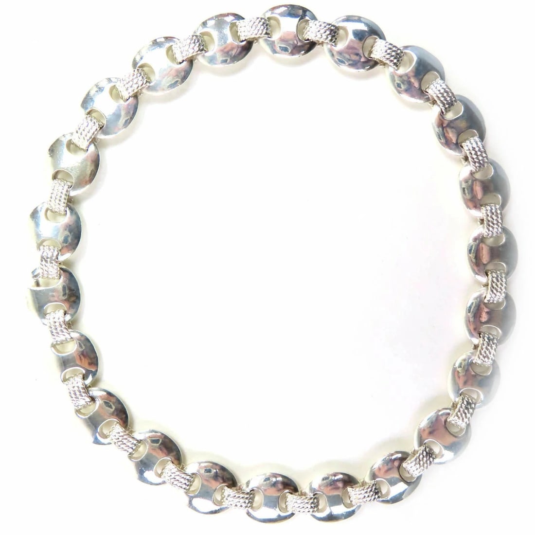HERM?S SHUROWA SV925 NECKLACE ACCESSORY: "HERM?S SHUROWA SV925 NECKLACE ACCESSORY Brand: Hermes Type: NECKLACE Material: SV925, Color: SILVER Size: Height: approx. 1.5cm Total length: approx. 39cm Accessories: None Accessories No