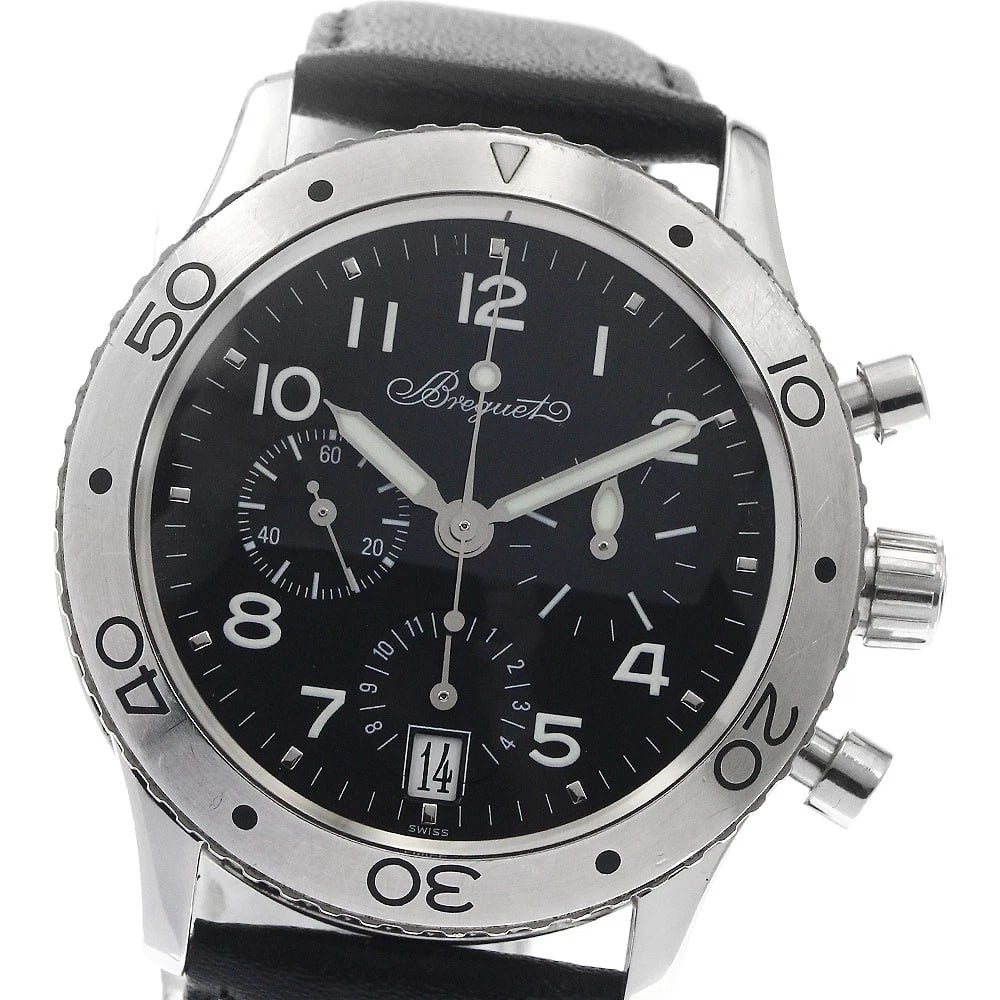 BREGUET TRANSATLANTIC WATCH: Breguet Transatlantic Watch Brand: Breguet Type: wristwatch Material: Case Material: Stainless Steel Belt Material: Leather Color: Dial Color Black Size: Case Size (W): Approx. 39mm Belt Size*1: Appro