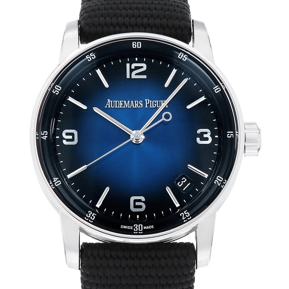 AUDEMARS PIGUET BLUE: AUDEMARS PIGUET Blue Brand: AUDEMARS PIGUET Type: Wrist watch Material: Band Material rubber, Case Material White Gold Color: Dial Color Blue Size: Case:W41mm Accessories: None Accessories