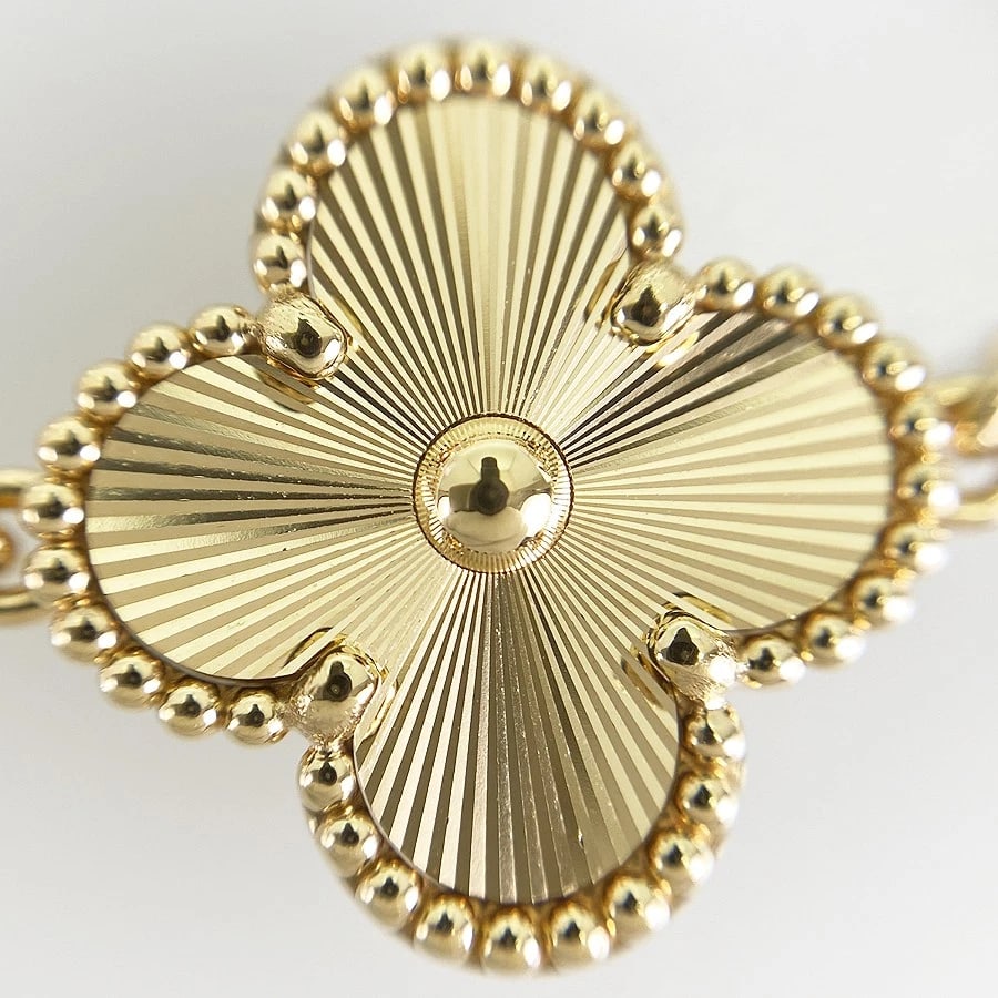 VAN CLEEF & ARPELS ALHAMBRA YELLOW GOLD DIAMOND BRACELET - 5