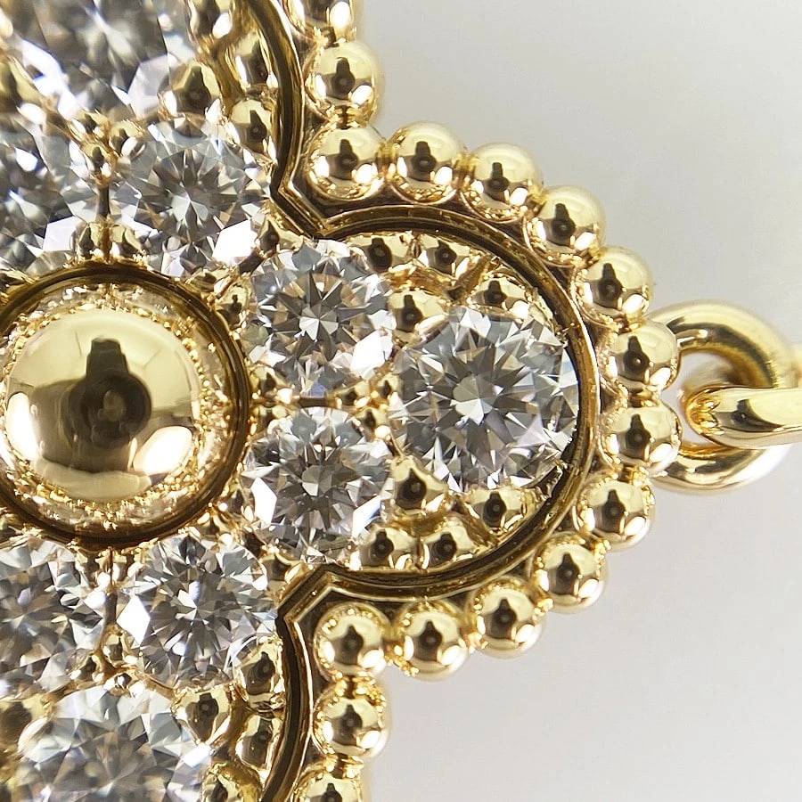 VAN CLEEF & ARPELS ALHAMBRA YELLOW GOLD DIAMOND BRACELET - 7
