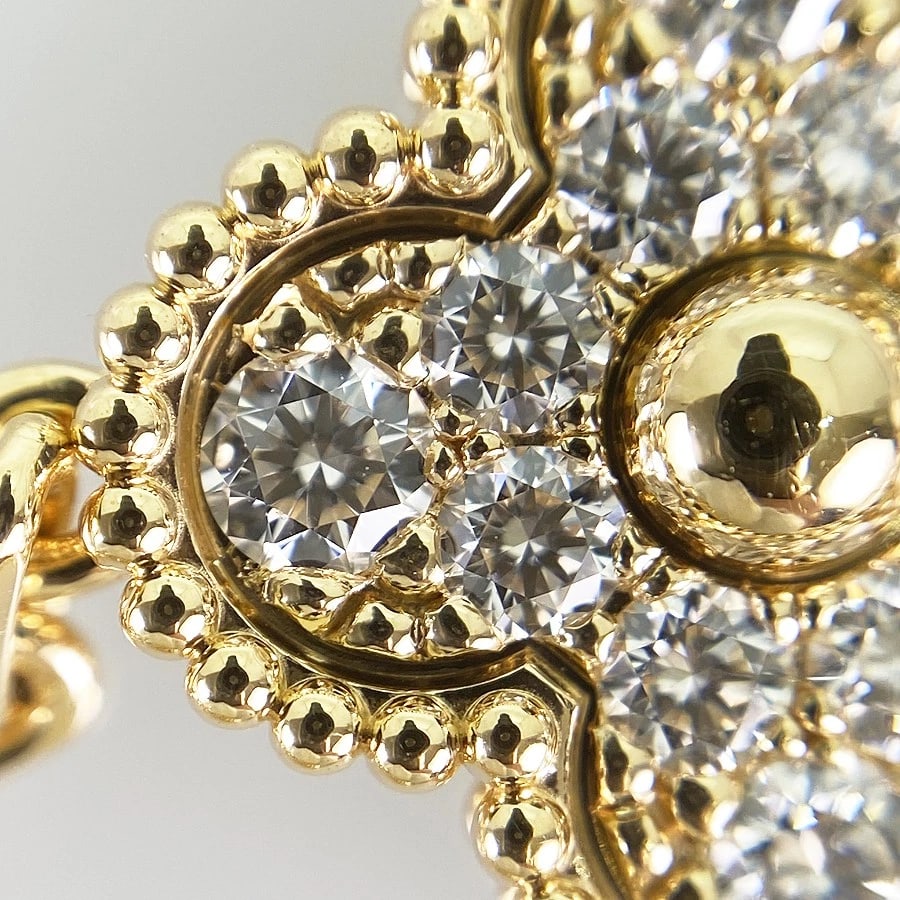 VAN CLEEF & ARPELS ALHAMBRA YELLOW GOLD DIAMOND BRACELET - 8
