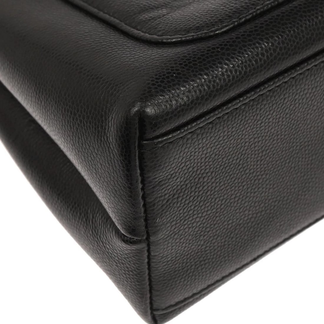 CHANEL BLACK CALFSKIN HANDBAG - 4