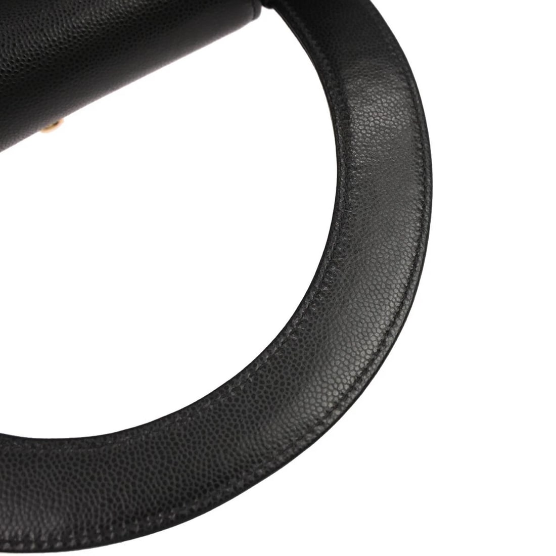 CHANEL BLACK CALFSKIN HANDBAG - 5