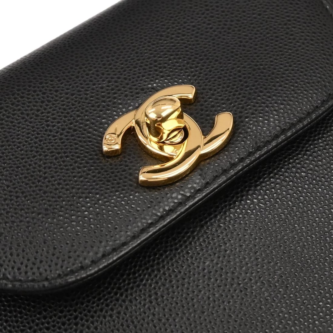 CHANEL BLACK CALFSKIN HANDBAG - 6
