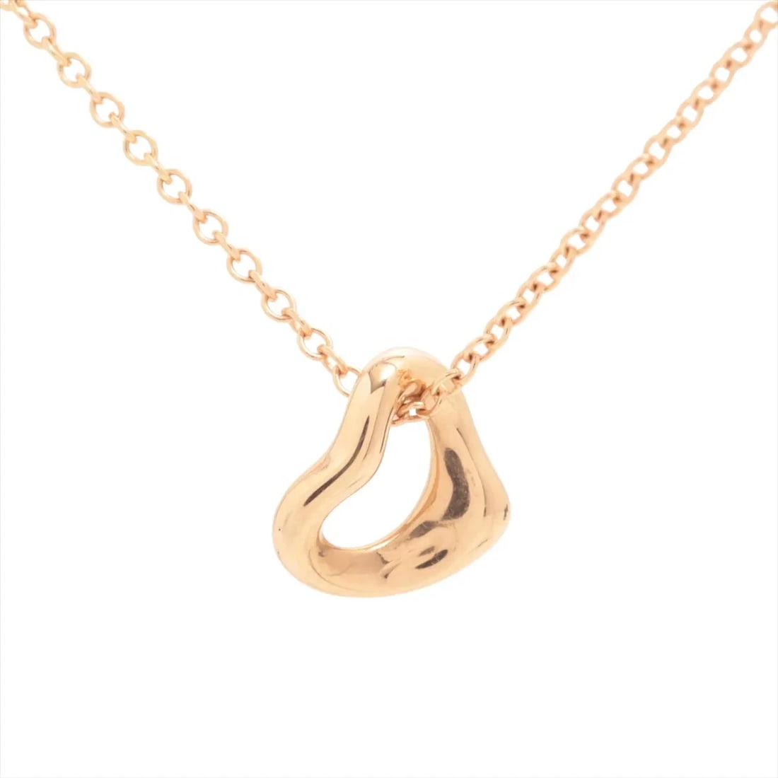 TIFFANY OPEN HEART MINI NECKLACE 750(PG): Tiffany Open Heart Mini Necklace 750(PG) Brand: Tiffany Type: Necklace Material: 750(PG), Color: pink Gold Size: Size(CM)Chain length:40.9 Size(Inch)Chain Length:16.1inch Accessories: None