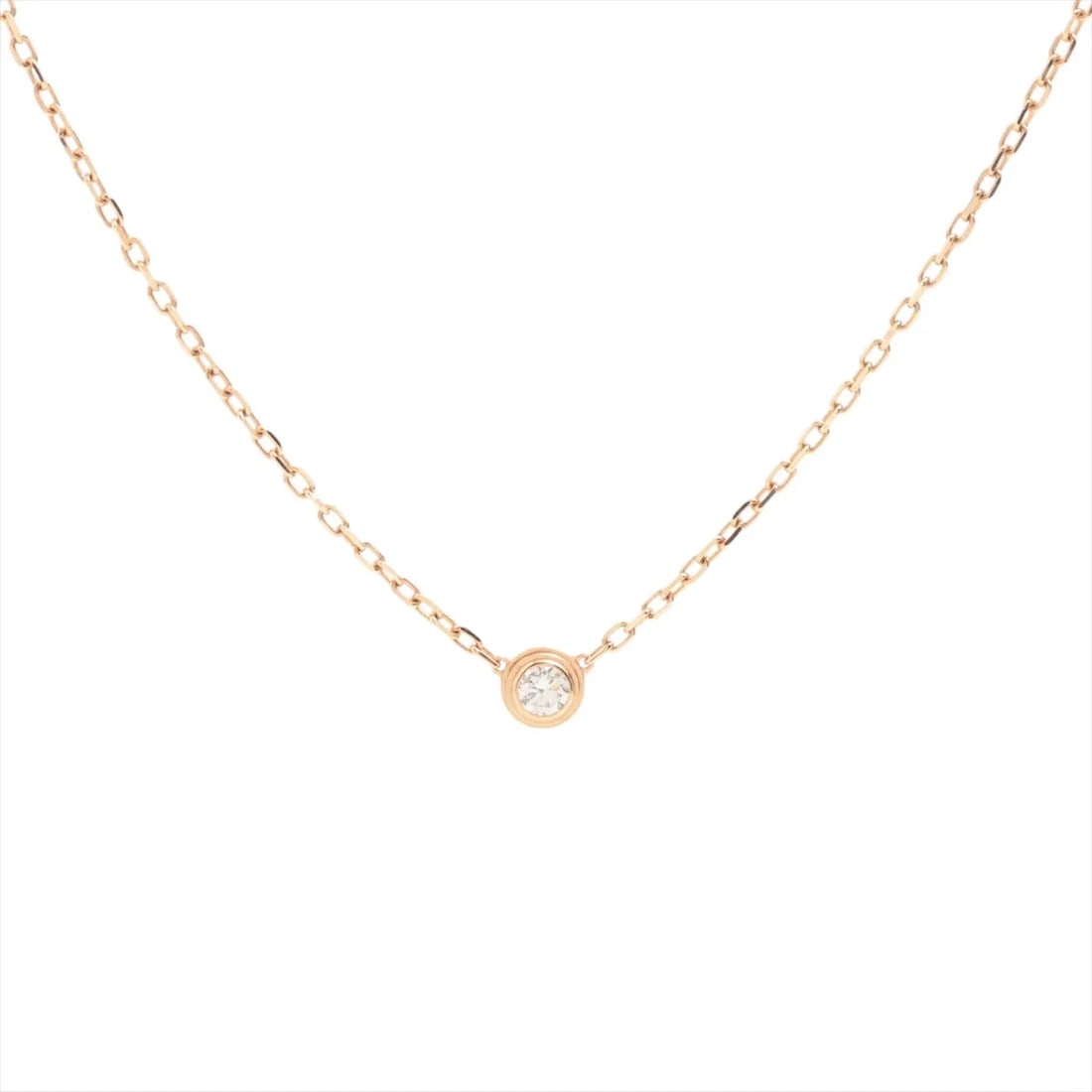 CARTIER D'AMOUR SM DIAMOND NECKLACE 750(PG): Cartier D'amour SM diamond Necklace 750(PG) Brand: Cartier Type: Necklace Material: 750(PG), Main Stone/Creation Natural Color: pink Gold Size: Size(CM)Chain length:45.2 Size(Inch)Chain