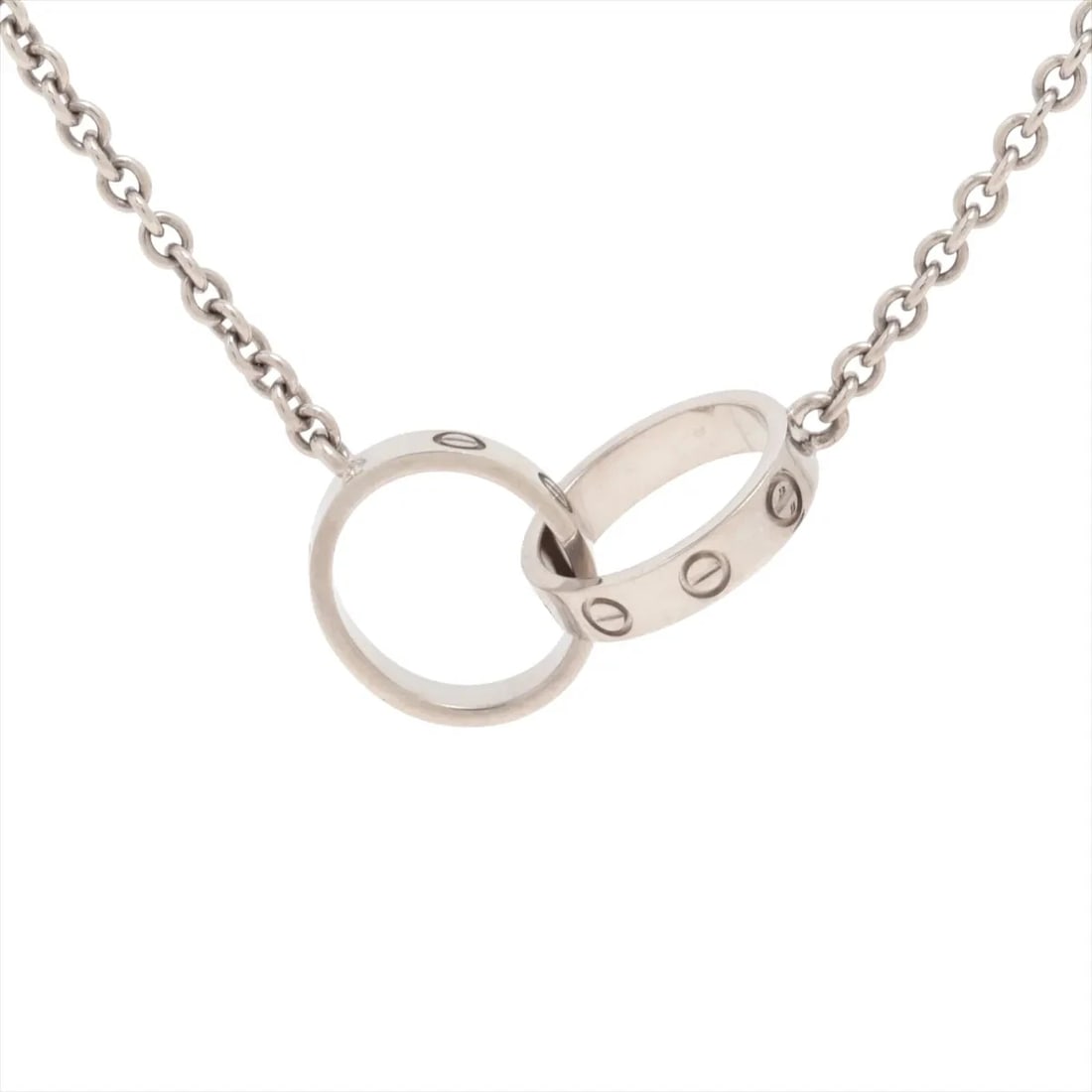 CARTIER BABY LOVE NECKLACE 750(WG): Cartier Baby Love Necklace 750(WG) Brand: Cartier Type: Necklace Material: 750(WG), Main Stone/Creation Natural Color: White Size: Size(CM)Chain length:44 Size(Inch)Chain Length:17.3inch Accessor