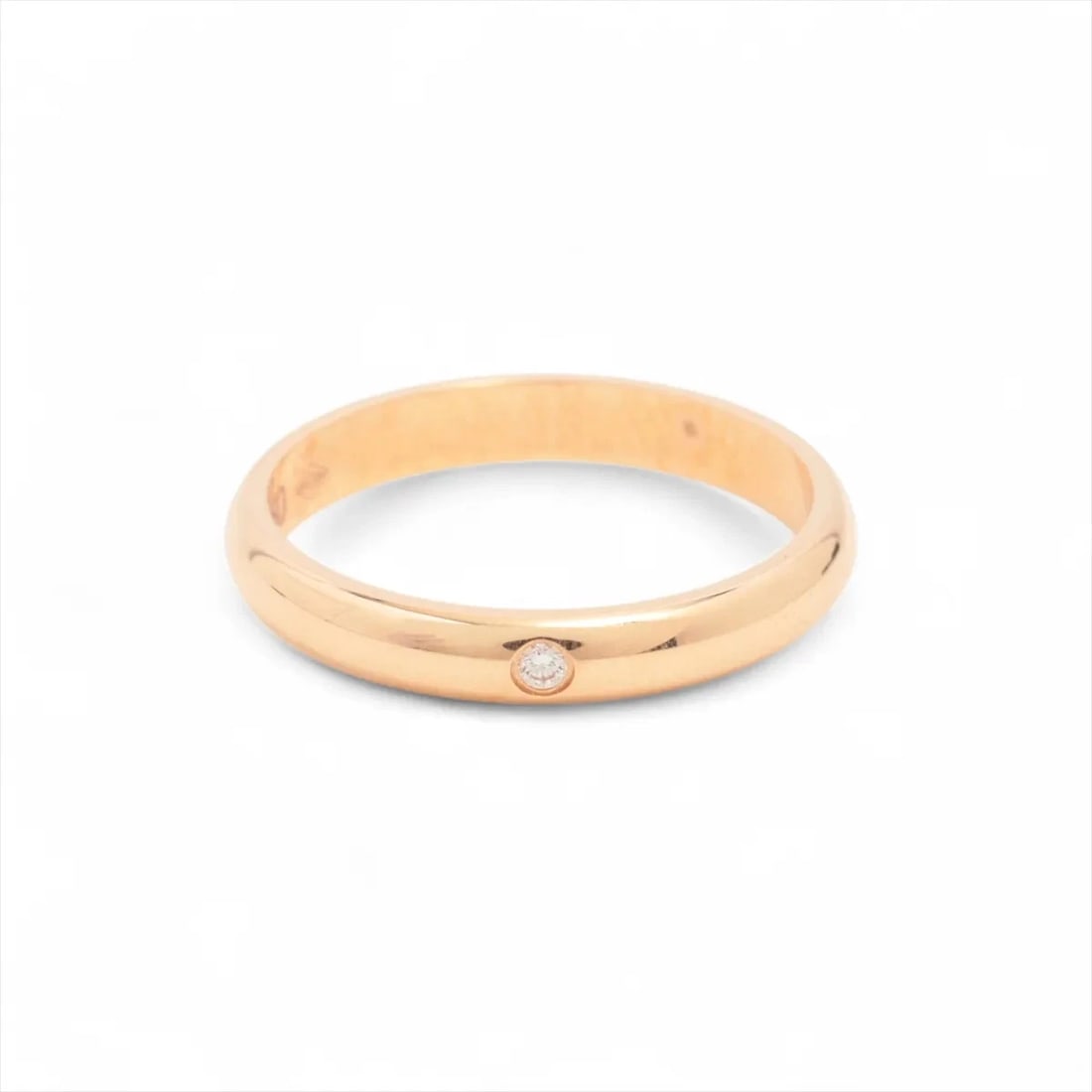CARTIER WEDDING 1P DIAMOND RING 750(PG): Cartier wedding 1P diamond Ring 750(PG) Brand: Cartier Type: Ring Material: 750(PG), Color: pink Gold Size: 4 US Accessories: None Accessories Notice: When purchasing pre-owned goods, ple