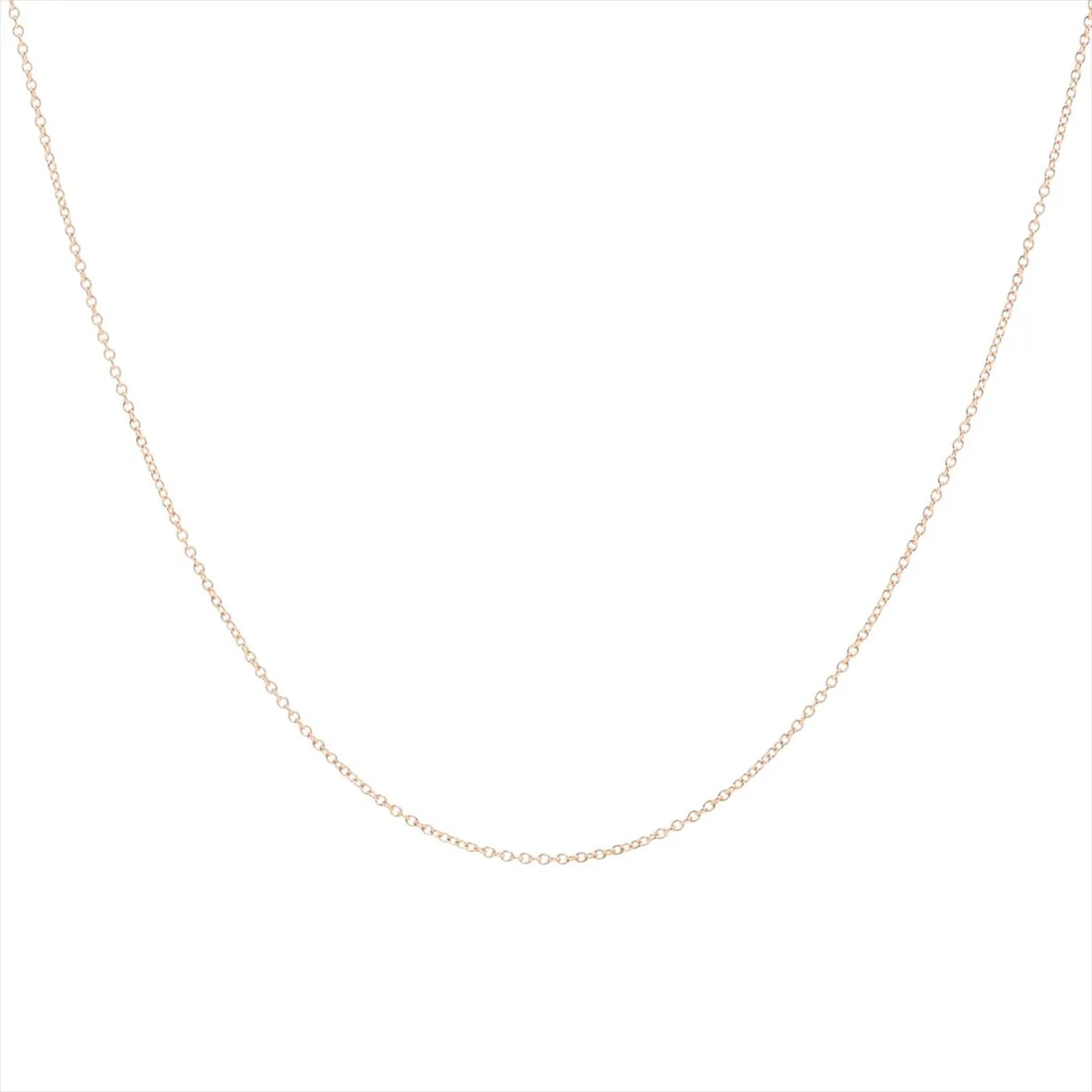 TIFFANY NECKLACE CHAIN 750(PG): Tiffany Necklace chain 750(PG) Brand: Tiffany Type: Necklace Material: 750(PG), Color: pink Gold Size: Size(CM)Chain length:41 Size(Inch)Chain Length:16.1inch Accessories: None Accessorie