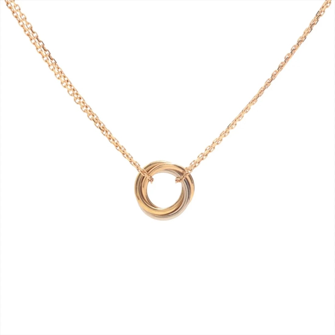 CARTIER SWEET TRINITY NECKLACE 750: Cartier Sweet Trinity Necklace 750 Brand: Cartier Type: Necklace Material: 750(YG×PG×WG), Color: Yellow Gold pink GoldWhite Size: Size(CM)Chain length:41.5 Size(Inch)Chain Length:16.3inch Accessor