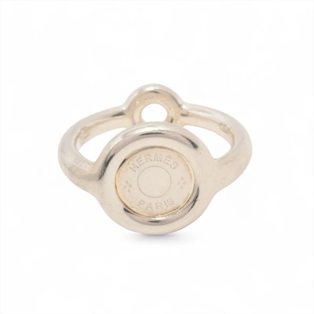 HERMES SERIE RING925 SILVER: Hermes Serie Ring925 Silver Brand: Hermes Type: Ring Material: 925 Silver, Color: Silver Size: 4 US Accessories: None Accessories Notice: When purchasing pre-owned goods, please refer to t