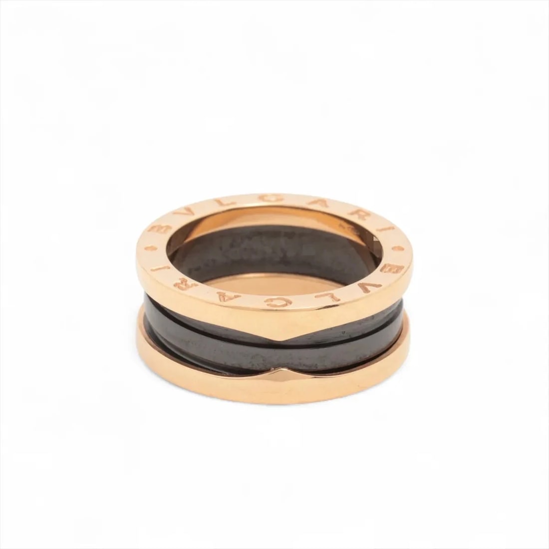 BVLGARI B.ZERO 1 RING 7(PG) × CERAMIC: "Bvlgari B.Zero 1 Ring 7(PG) × ceramic Brand: Bvlgari Type: Ring Material: 7(PG) × ceramic, Color: pink Gold Size: 6.25 - 6.5 US Accessories: None Accessories Notice: When purchasing pre-o