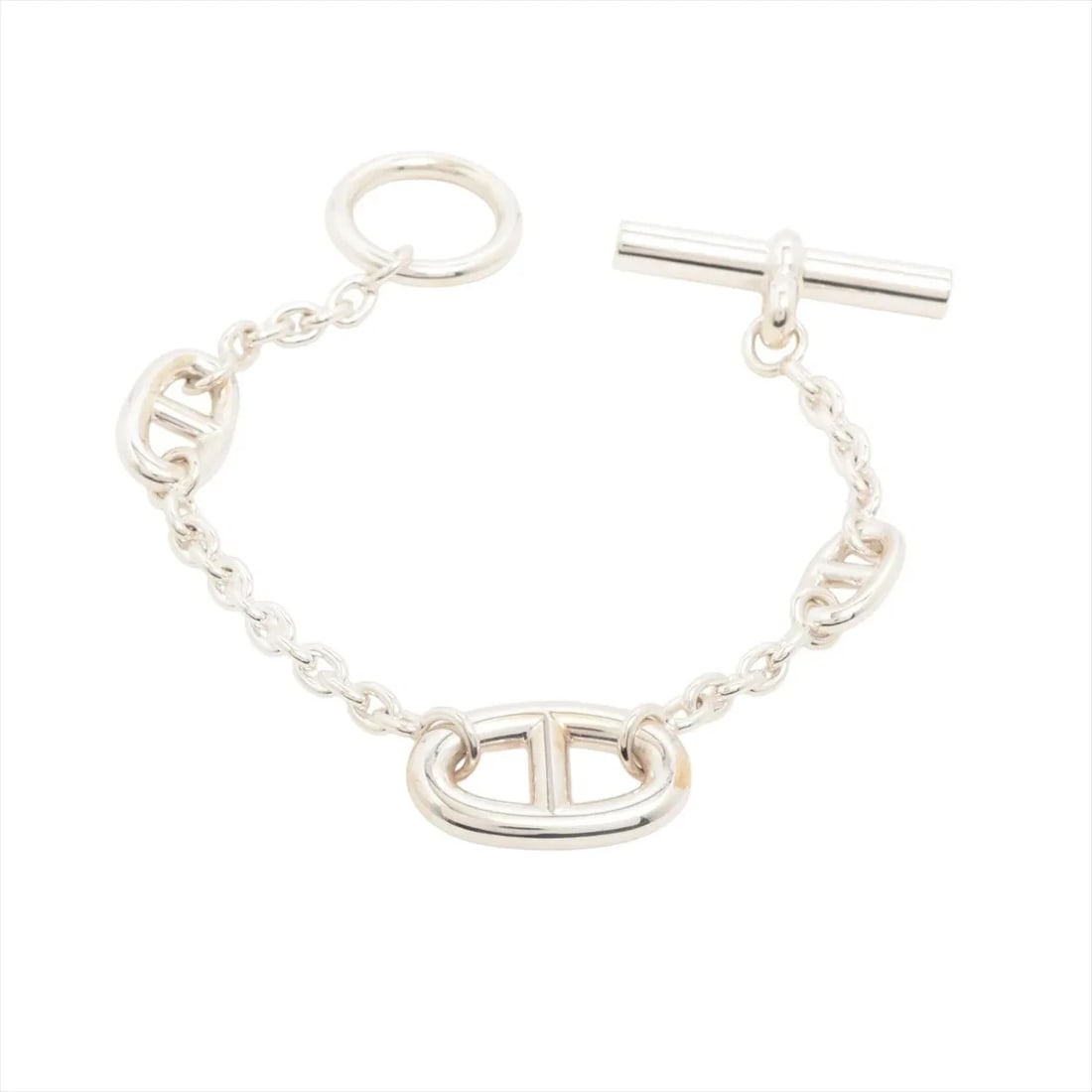 HERMES CHAÎNE D'ANCRE FARANDOLE BRACELET ST 925 SILVER: "Hermes Chaîne d'Ancre Farandole Bracelet ST 925 Silver Brand: Hermes Type: Bracelet Material: 925 Silver, Color: Silver Size: Size(CM)Bracelet length:15 Size(Inch)Bracelet Length:5.9inch Accessor