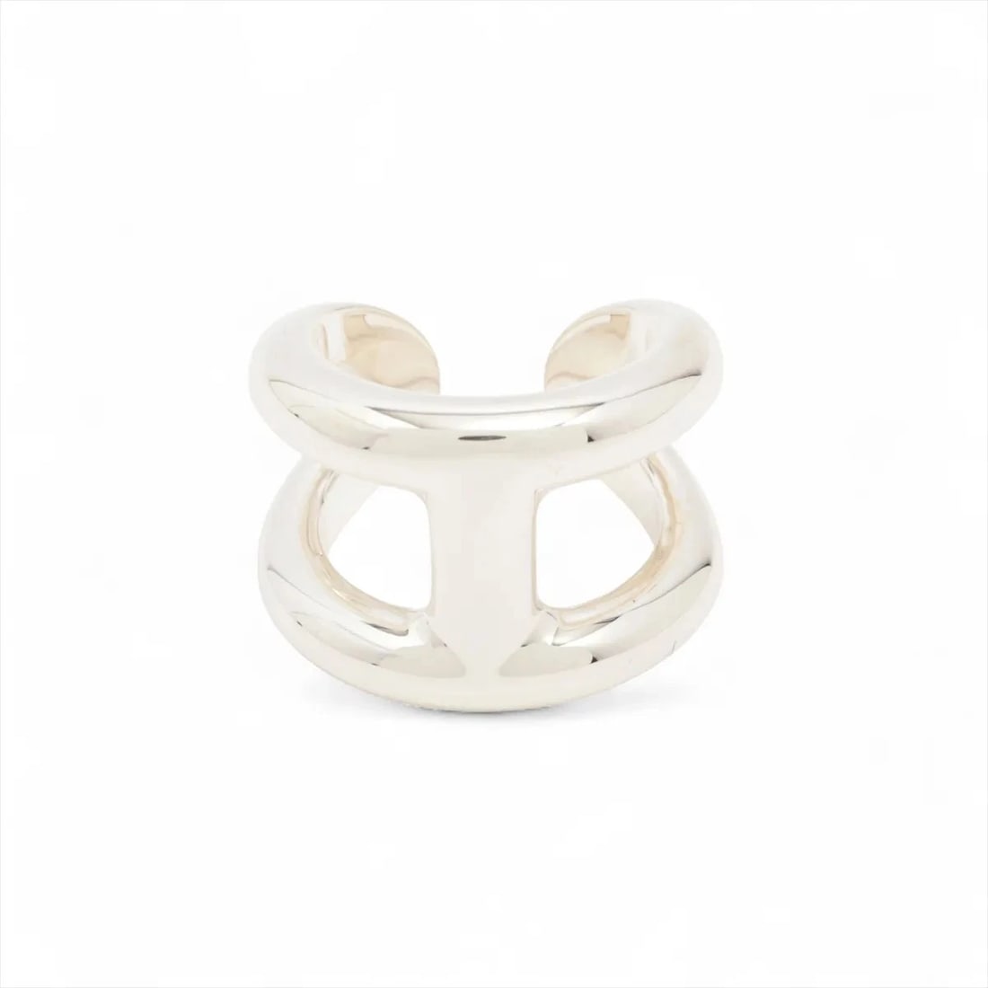 HERMES OSMO'S GM RING925 SILVER: "Hermes Osmo's GM Ring925 Silver Brand: Hermes Type: Ring Material: 925 Silver, Color: Silver Size: 6.25 - 6.5 US Accessories: None Accessories Notice: When purchasing pre-owned goods, ple