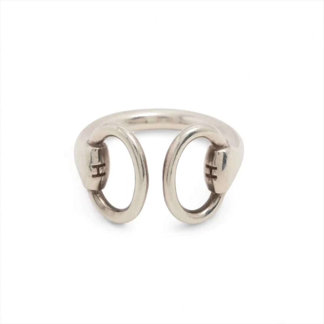 HERMES NAUSICAA RING 925 SILVER: "Hermes Nausicaa Ring 925 Silver Brand: Hermes Type: Ring Material: 925 Silver, Color: Silver Size: 5.5 - 5.75 US Accessories: None Accessories Notice: When purchasing pre-owned goods, please refer