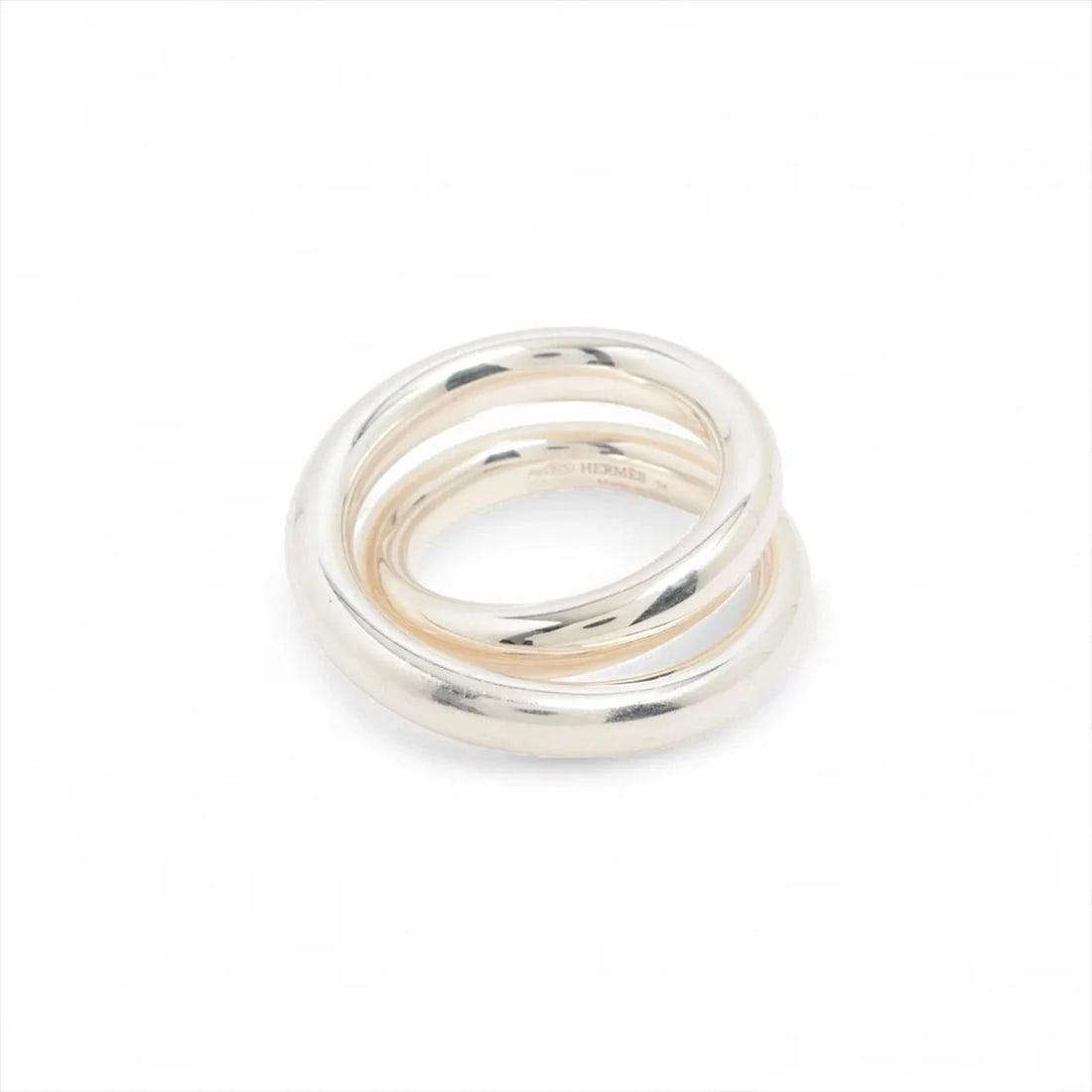 HERMES VERTIGES RING 925 SILVER: "Hermes Vertiges Ring 925 Silver Brand: Hermes Type: Ring Material: 925 Silver, Color: Silver Size: 6.25 - 6.5 US Accessories: None Accessories Notice: When purchasing pre-owned goods, please refer