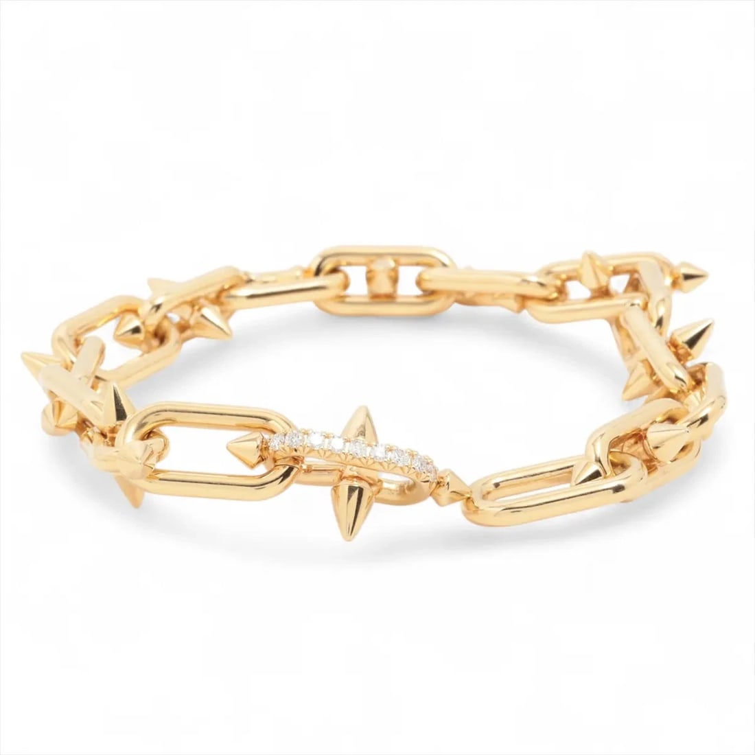 TIFFANY TITANS BY PHARRELL WILLIAMS DIAMOND BRACELET: "Tiffany Titans by Pharrell Williams diamond Bracelet Brand: Tiffany Type: Bracelet Material: 750(YG), Main Stone/Creation Natural Color: Yellow Gold Size: Size(CM)Bracelet length:22.5 Size(Inch)Brace