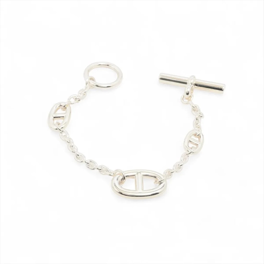 HERMES CHAÎNE D'ANCRE FARANDOLEBRACELET ST 925 SILVER: "Hermes Chaîne d'Ancre FarandoleBracelet ST 925 Silver Brand: Hermes Type: Bracelet Material: 925 Silver, Color: Silver Size: Size(CM)Bracelet length:15.5 Size(Inch)Bracelet Length:6.1inch Accesso