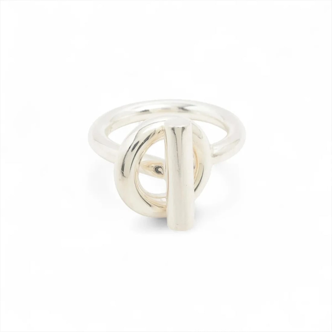 HERMES ECHAPPEERING 925 SILVER: "Hermes EchappeeRing 925 Silver Brand: Hermes Type: Ring Material: 925 Silver, Color: Silver Size: 6.75 - 7 US Accessories: None Accessories Notice: When purchasing pre-owned goods, please