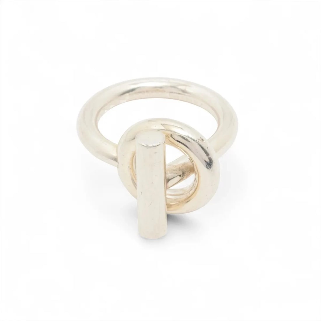 HERMES ECHAPPEE RING925 SILVER: "Hermes Echappee Ring925 Silver Brand: Hermes Type: Ring Material: 925 Silver, Color: Silver Size: 6.25 - 6.5 US Accessories: None Accessories Notice: When purchasing pre-owned goods, please refer to