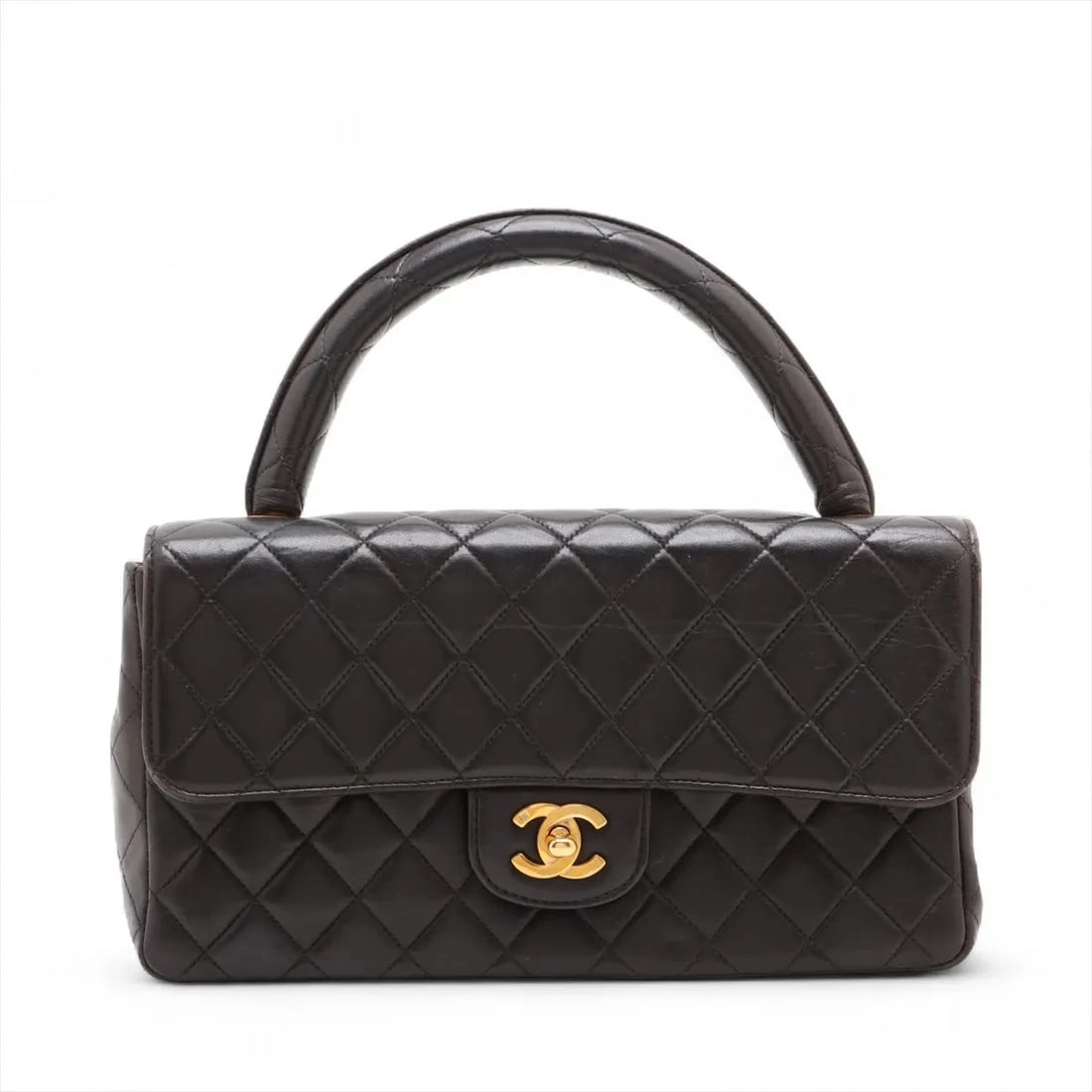 CHANEL MATELASSE HAND BAG PARENT-CHILD BAG: Chanel Matelasse Hand bag Parent-child bag Brand: Chanel Type: Hand bag Material: Lambskin Color: Black Size: Height:5.5inch Length:10.0inch Depth:2.6inch Handle height:3.0inch Accessories: None <