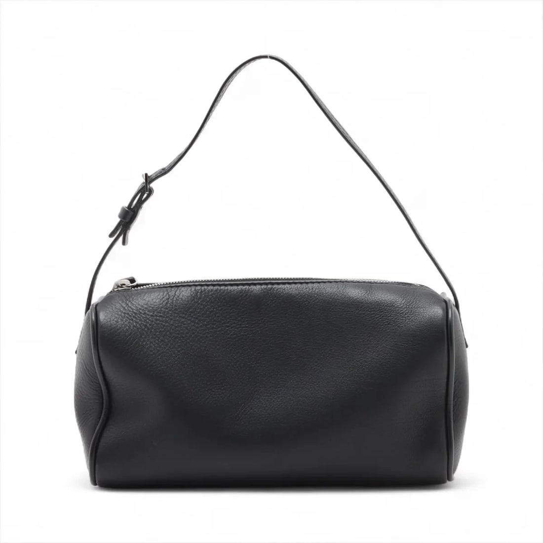 THE ROW LEATHER HAND BAG BLACK: The Row Leather Hand bag Black Brand: The Row Type: Hand bag Material: Leather Color: Black Size: Height:3.9inch Length:7.5inch Depth:2.8inch Handle height:4.7inch Accessories: None Access