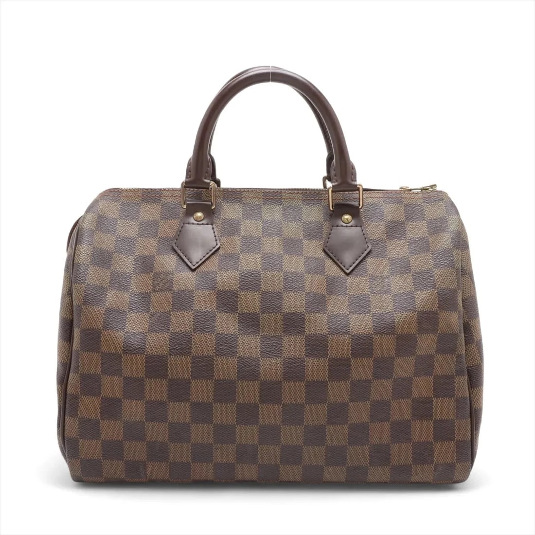 LOUIS VUITTON DAMIER SPEEDY BROWN: Louis Vuitton Damier Speedy Brown Brand: Louis Vuitton Type: Hand bag Material: NONE Color: Brown Size: Height:8.5inch Length:11.8inch Depth:6.9inch Handle height:3.1inch Accessories: None