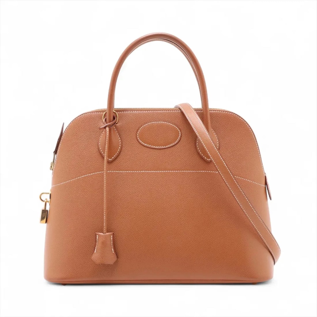HERMES BOLIDE 31 CUSHBELL GOLD: Hermes Bolide 31 Cushbell Gold Brand: Hermès Type: Hand bag Material: Cushbell Color: Gold Size: Height:9.4inch Length:12.4inch Depth:4.7inch Handle height:3.7inch Accessories: None Access