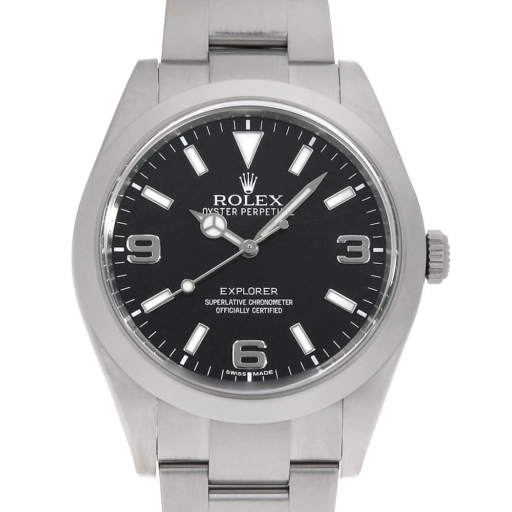 ROLEX EXPLORER BLACK: ROLEX Explorer black Brand: ROLEX Type: Wrist watch Material: Band Material Stainless Steel, Case Material Stainless Steel Color: Dial Color Black Size: Case:W39mm Circumference of Wrist:19cm Acce
