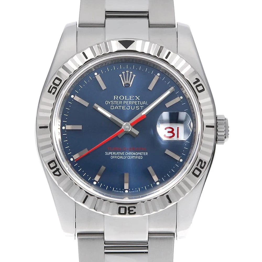 ROLEX TERNOGRAPH BLUE OYSTER: ROLEX Ternograph blue oyster Brand: ROLEX Type: Wrist watch Material: Band Material Stainless Steel, Case Material Stainless Steel/White gold Color: Dial Color Blue Size: Case:W36mm Circumference of