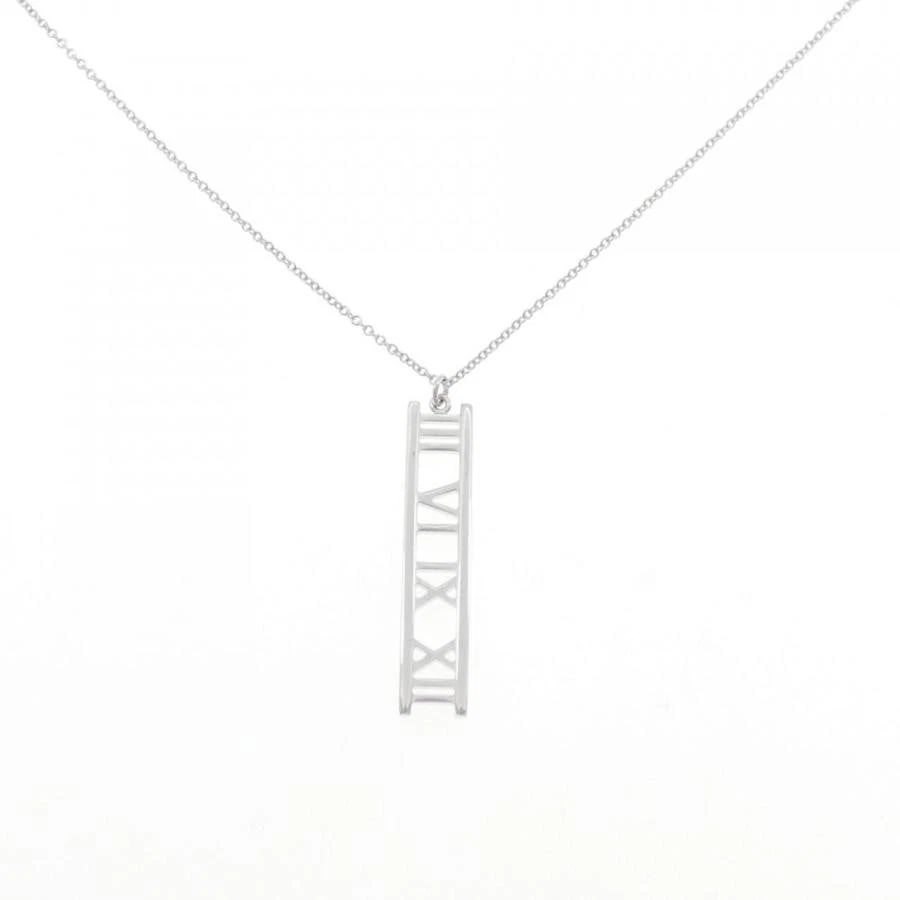 TIFFANY & CO. ATLAS OPEN BAR 750 WHITE GOLDNECKLACE: Tiffany & Co. Atlas Open Bar 750 White GoldNecklace Brand: Tiffany & Co. Type: Necklace Material: 750 white gold Color: white gold Size: 41cmActual size Pendant length x width: 33.2mm x 6.3mm Chain ma