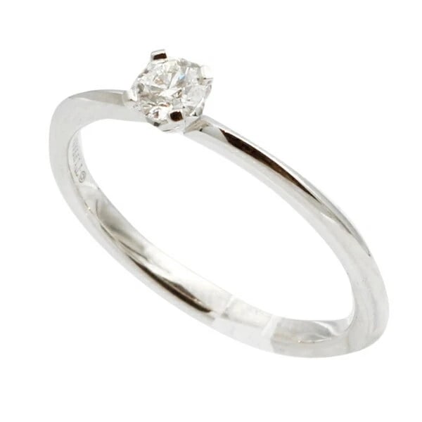 TIFFANY & CO. RING: Tiffany & Co. Ring Brand: Tiffany & Co. Type: Ring Material: PLATINUM 950, Main Stone/Creation Natural Color: Platinum Size: US 4-4.5 Accessories: None Accessories Notice: When purchasing