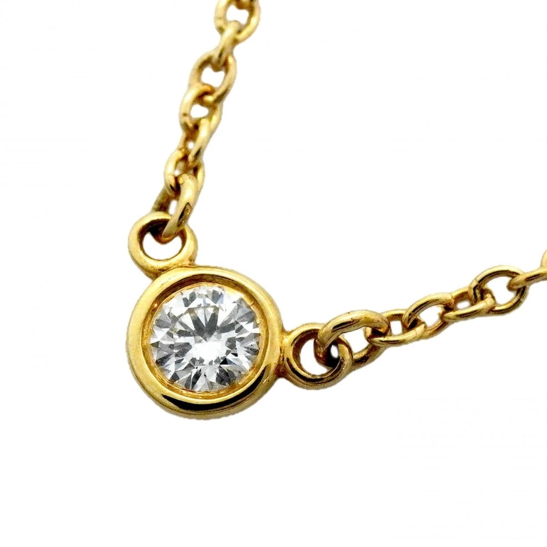 TIFFANY & CO. 1PD NECKLACE K18YG: Tiffany & Co. 1PD Necklace K18YG Brand: Tiffany & Co. Type: Necklace Material: K18YG (Yellow Gold), Main Stone/Creation Natural Color: Yellow Gold Size: Chain Length: Approx. 40.5cm ?Top Size: Approx.