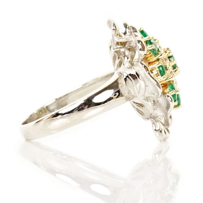 EMERALD RING PT900 - 2