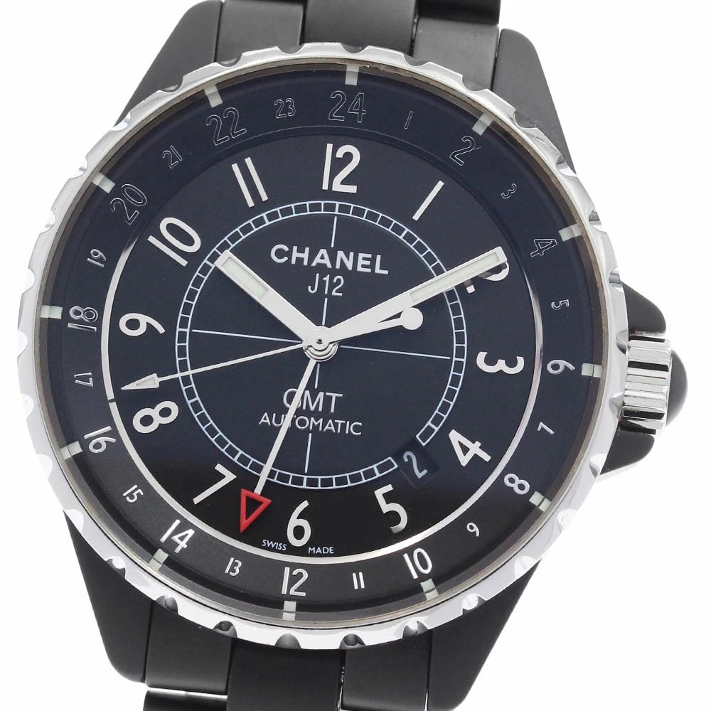 CHANEL BLACK CERAMIC AUTOMATIC WATCH: Chanel Black Ceramic Automatic Watch Brand: CHANEL Type: wristwatch Material: Case Material: Stainless Steel (SS) Band Material: Stainless Steel (SS) Color: Dial Color black Size: Case Size 41 mm Band