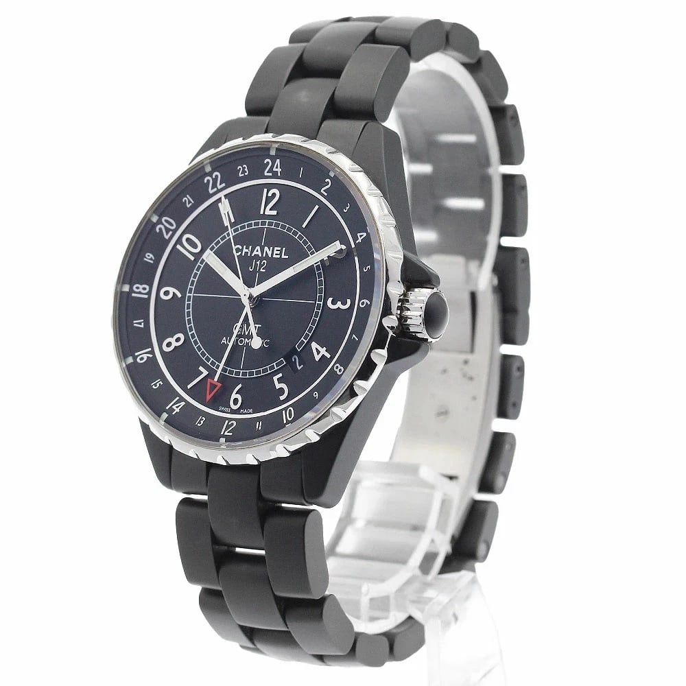 CHANEL BLACK CERAMIC AUTOMATIC WATCH - 2