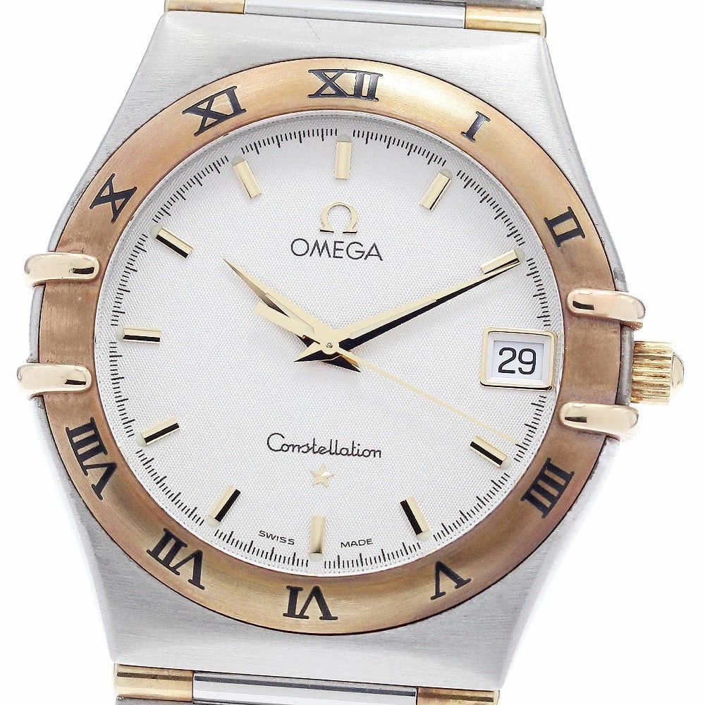 OMEGA CONSTELLATION QUARTZ WATCH: Omega Constellation Quartz Watch Brand: Omega Type: wristwatch Material: ase Material: Stainless Steel / Yellow GoldStrap Material: Stainless Steel / Yellow Gold Color: Dial Color silver Size: Case Di