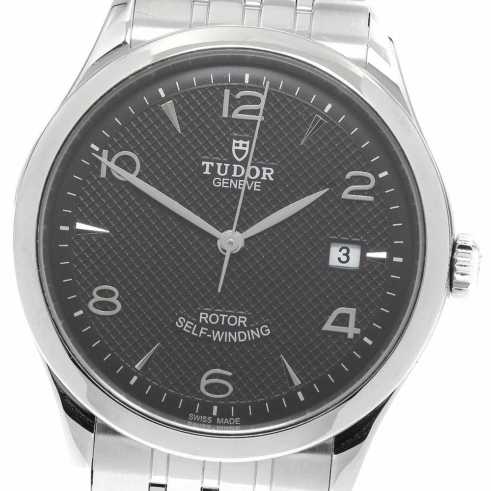TUDOR DATE AUTO WATCH: TUDOR Date Auto Watch Brand: Tudor Type: wristwatch Material: Case Material: Stainless Steel (SS) Band Material: Stainless Steel (SS) Color: Dial Color black Size: case diameter of approximately 40mm 