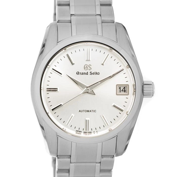 GRAND SEIKO STAINLESS STEEL WATCH: Grand Seiko Stainless Steel Watch Brand: SEIKO Type: Wristwatch Material: Case Material Stainless Steel, Band Material Stainless Steel Color: Case Color Silver, Dial Color Silver, Band color Silver Si