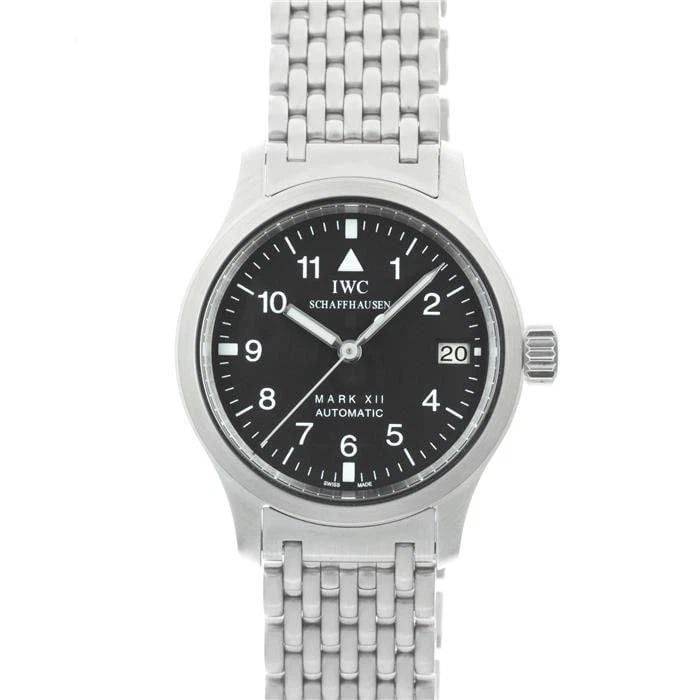 IWC PILOT'S WATCH: IWC Pilot's Watch Brand: IWC Type: Wristwatch Material: Case Material Stainless Steel, Band Material Stainless Steel Color: Case Color Silver, Dial Color Black, Band color Silver Size: Case Size 28mm 