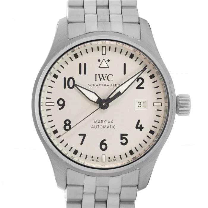 IWC PILOT'S WATCH: IWC Pilot's Watch Brand: IWC Type: Wristwatch Material: Case Material Stainless Steel, Band Material Stainless Steel Color: Case Color Silver, Dial Color White, Band color NONE Size: Case Size 40mm