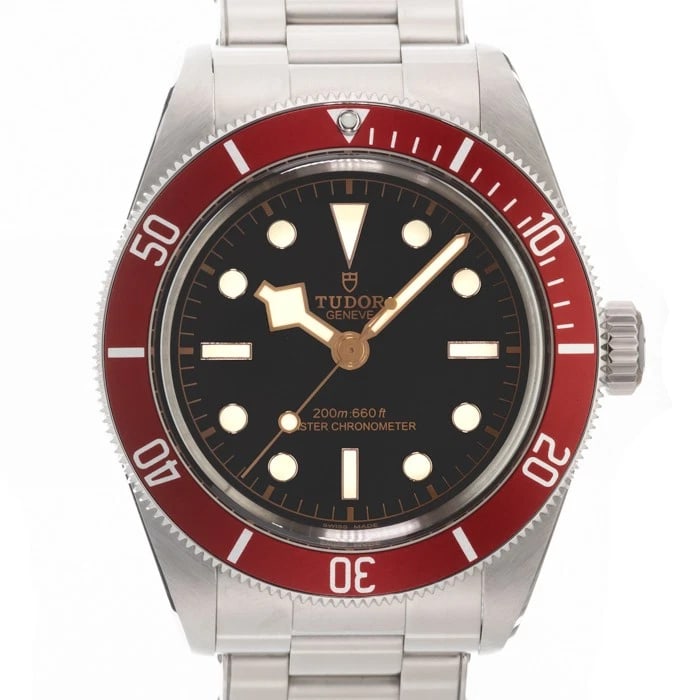 TUDOR BLACK WATCH: TUDOR Black Watch Brand: TUDOR Type: Wristwatch Material: Case Material Stainless Steel, Band Material Stainless Steel Color: Case Color Silver, Dial Color Black, Band color Silver Size: Case Size 41m