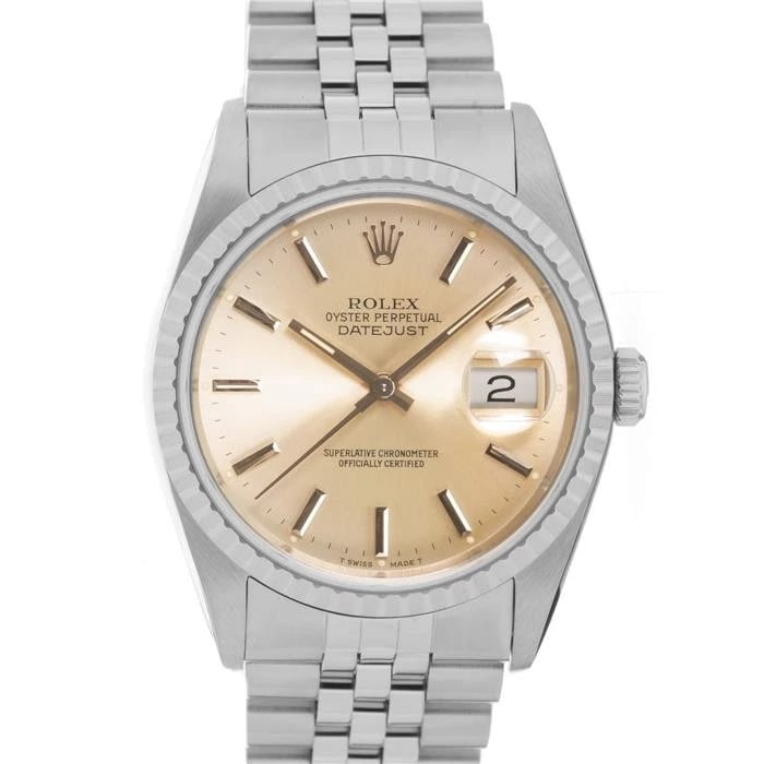 ROLEX DATEJUST SILVER WATCH: ROLEX Datejust Silver Watch Brand: ROLEX Type: Wristwatch Material: Case Material Stainless Steel, Band Material Stainless Steel Color: Case Color Silver, Dial Color Silver, Band color Silver Size: