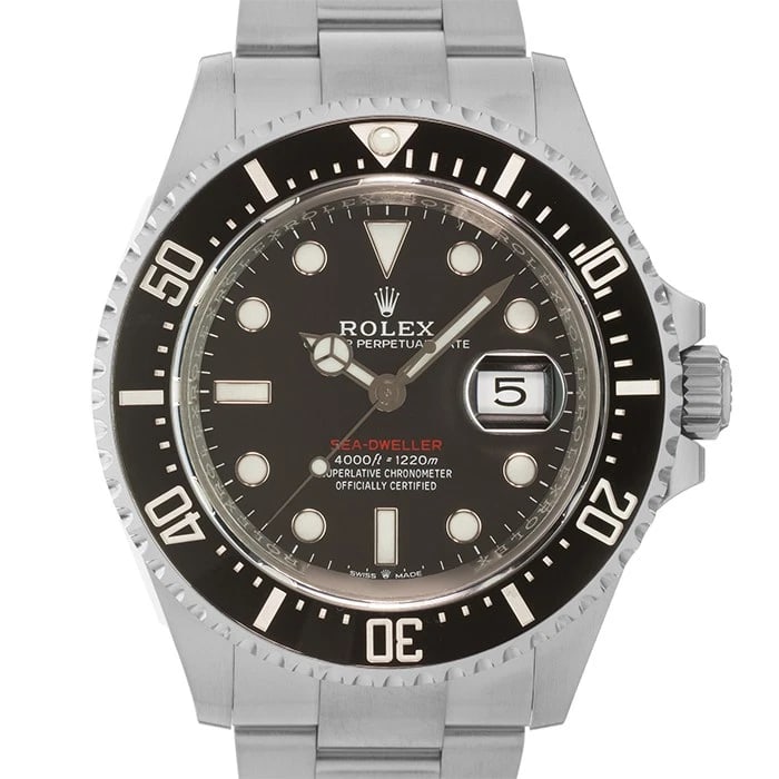 ROLEX SEA DWELLER WATCH: ROLEX Sea Dweller Watch Brand: ROLEX Type: Wristwatch Material: Case Material Stainless Steel, Band Material Stainless Steel Color: Case Color Silver, Dial Color Black, Band color Silver Size: Case Si