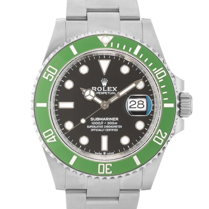 ROLEX SUBMARINER DATE WATCH: ROLEX Submariner Date Watch Brand: ROLEX Type: Wristwatch Material: Case Material Stainless Steel, Band Material Stainless Steel Color: Case Color Silver, Dial Color Black, Band color Silver Size: