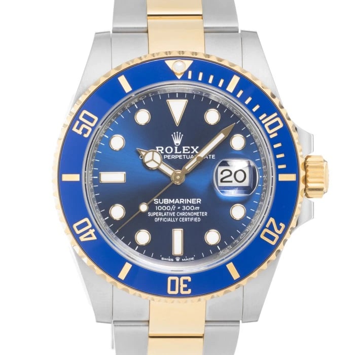 ROLEX SUBMARINER DATE WATCH: ROLEX Submariner Date Watch Brand: ROLEX Type: Wristwatch Material: Case Material Stainless Steel, Yellow Gold, Band Material Stainless Steel, Yellow Gold Color: Case Color Silver, Gold, Dial Color